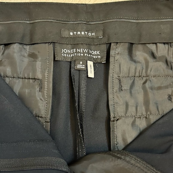 Jones New York Collection Platinum | Black Stretch Straight Leg Trouser Size 8 - Picture 4 of 11
